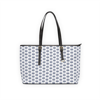 Ahh GoGo Wellness - PU Leather Shoulder Bag - White Lotus - White