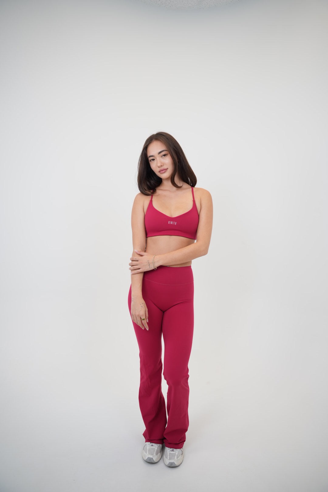 I Live in Luxury Red Flare Pant - Fitness, Yoga