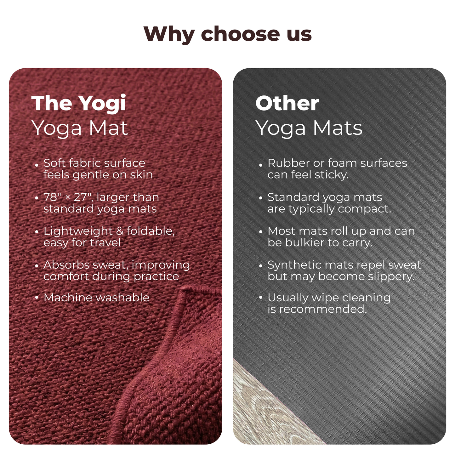 THE YOGI organic cotton yoga mat