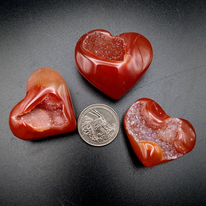 Druzy Carnelian Heart