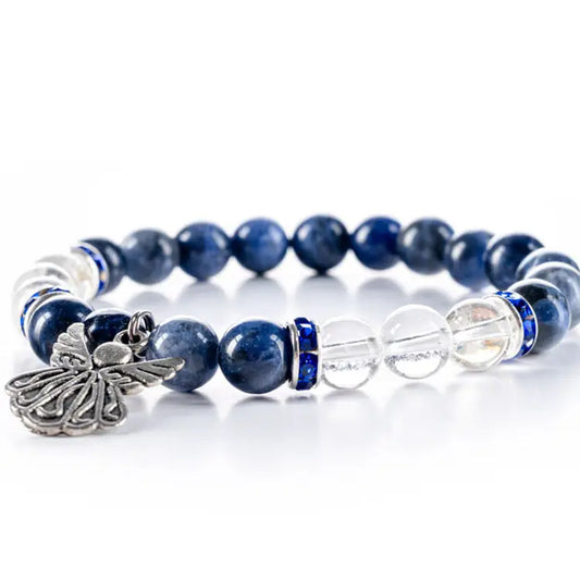 Serenity - Sodalite, Quartz & Angel Charm