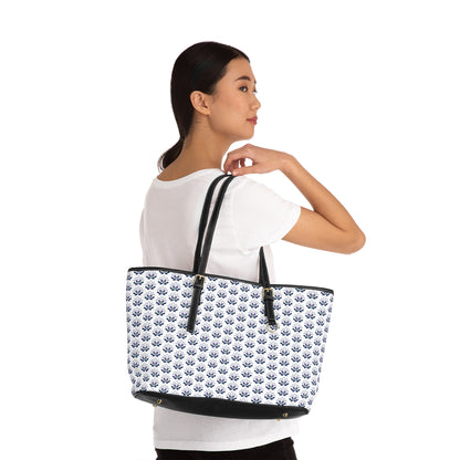 Ahh GoGo Wellness - PU Leather Shoulder Bag - White Lotus - White
