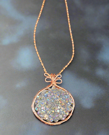 Custom iamevibez Titanium Coated Pyrite Necklace