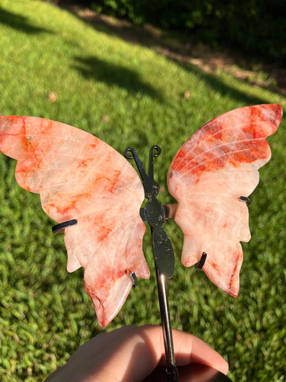 Fire Quartz Butterfly