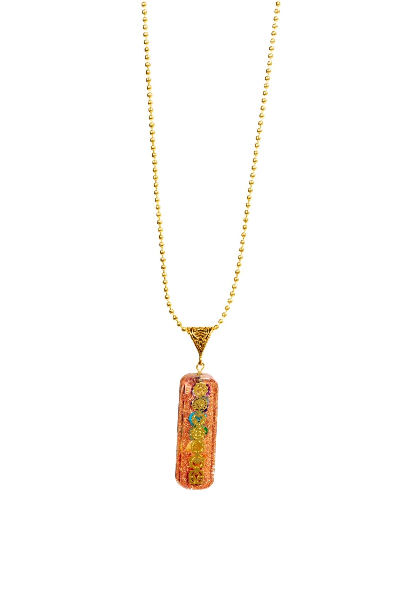 7 chakra Orgone Copper Pendant with Chain (Ships from USA!) - Ethereal Essentials