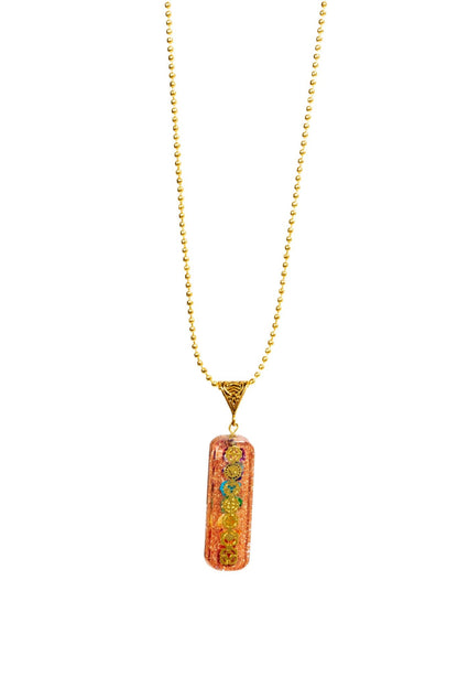 7 chakra Orgone Copper Pendant with Chain (Ships from USA!) - Ethereal Essentials