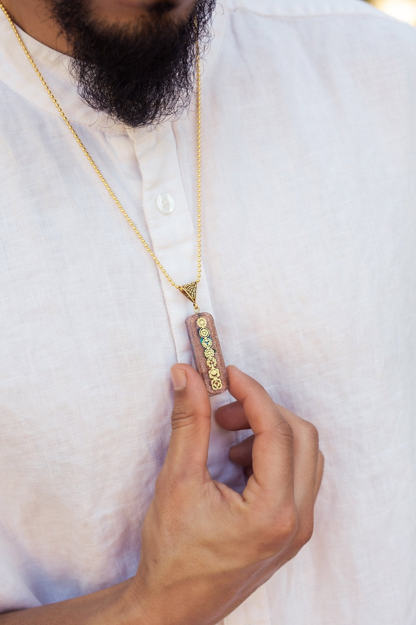 7 chakra Orgone Copper Pendant with Chain (Ships from USA!) - Ethereal Essentials