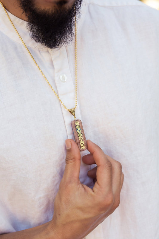7 chakra Orgone Copper Pendant with Chain (Ships from USA!) - Ethereal Essentials