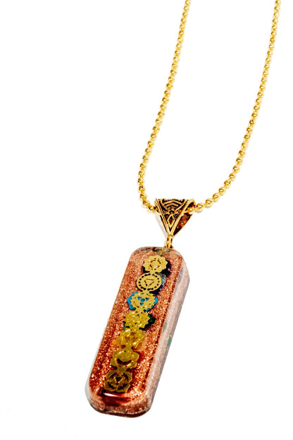 7 chakra Orgone Copper Pendant with Chain (Ships from USA!) - Ethereal Essentials