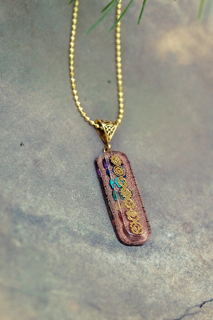 7 chakra Orgone Copper Pendant with Chain (Ships from USA!) - Ethereal Essentials