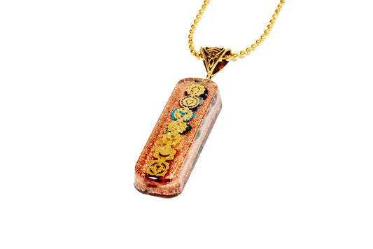 7 chakra Orgone Copper Pendant with Chain (Ships from USA!) - Ethereal Essentials