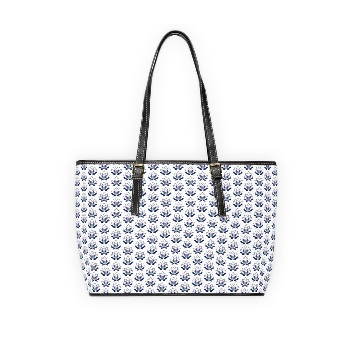 Ahh GoGo Wellness - PU Leather Shoulder Bag - White Lotus - White