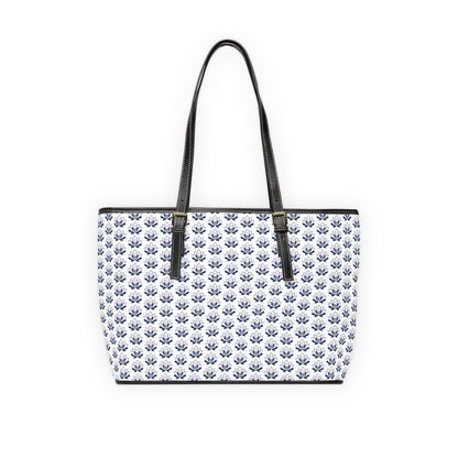 Ahh GoGo Wellness - PU Leather Shoulder Bag - White Lotus - White