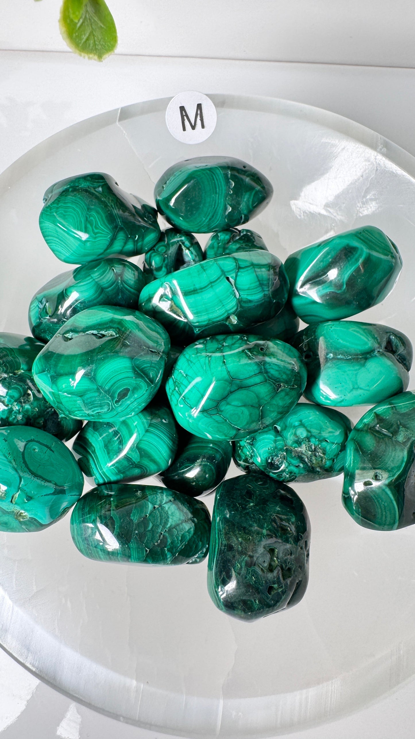 Malachite Tumble for Self-Transformation, 3 Size Options