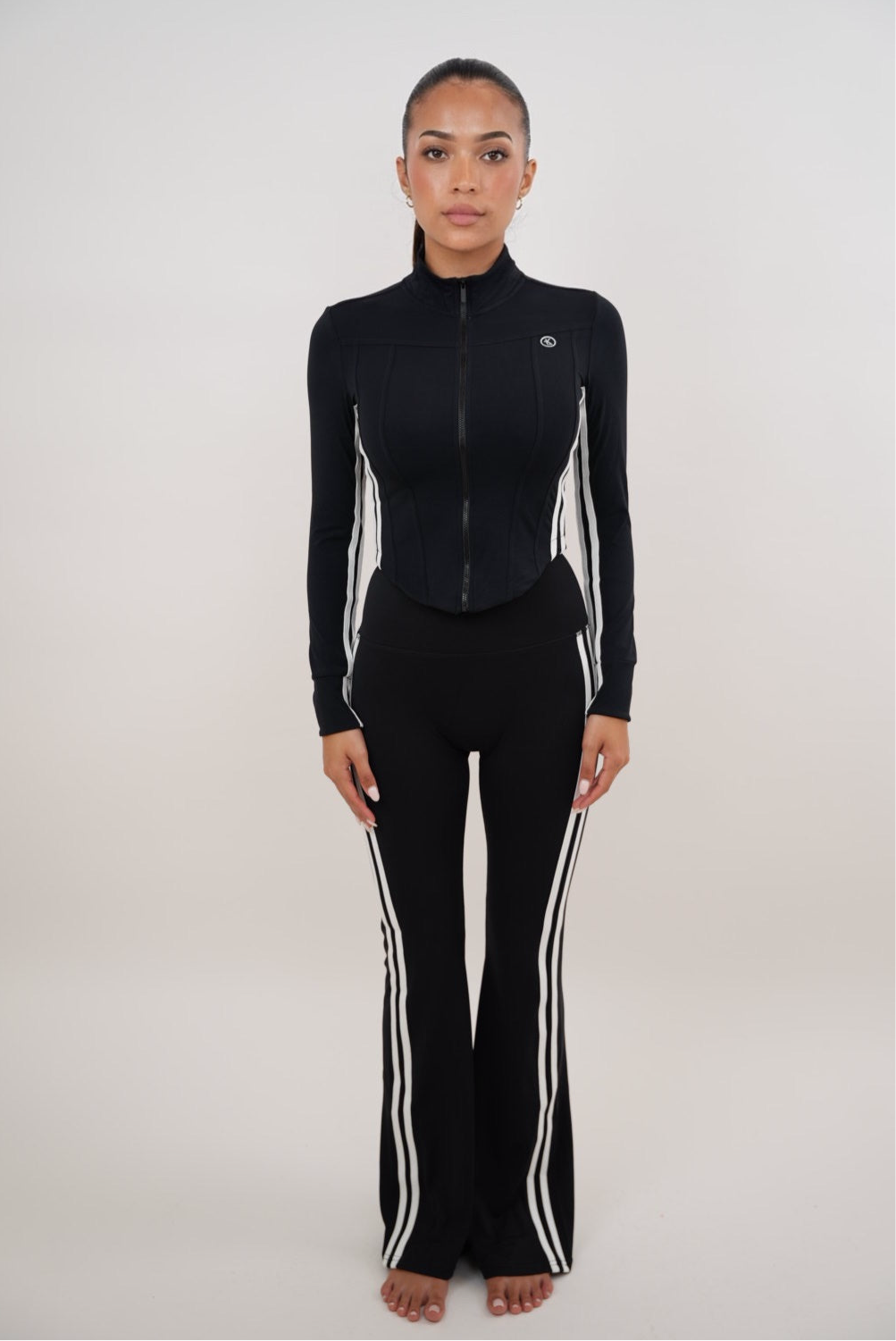 I Am Motivated Black Flare Pant - Fitness, Yoga