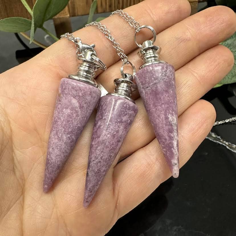 Lepidolite Pendulum Necklace