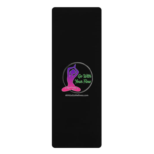 Rubber Yoga Mat - Go With Your Flow - Ahh GoGo Wellness