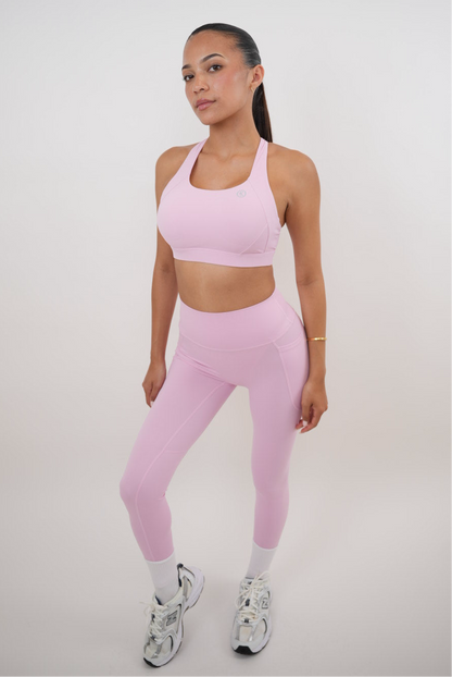 I Am Glowing Pink Blossom Quick Dry Butter Legging - Fitness, Yoga