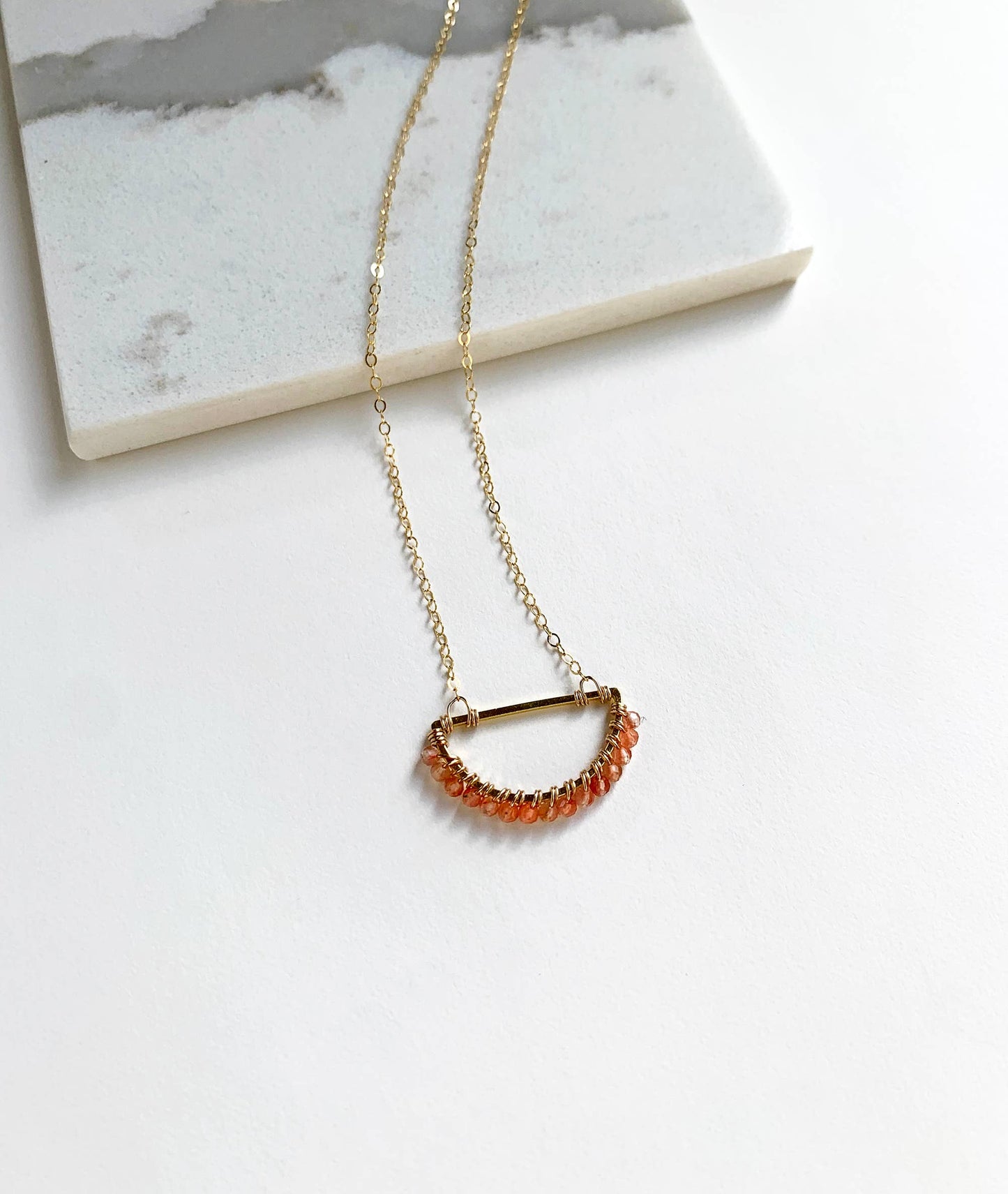 Sunstone Pendant Necklace