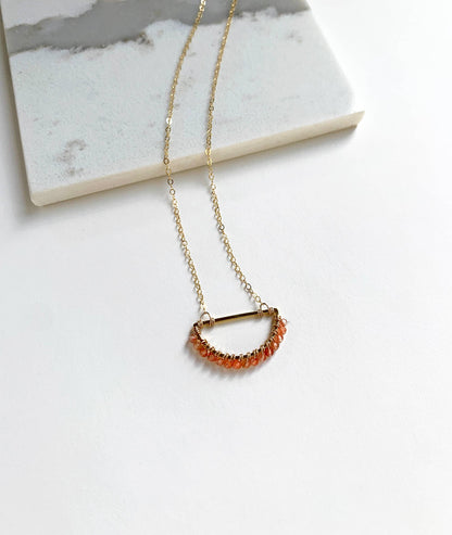 Sunstone Pendant Necklace