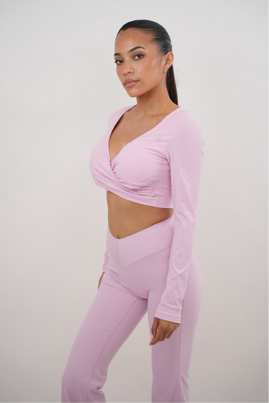 I Am Present Pink Elegant Top - Fitness, Yoga