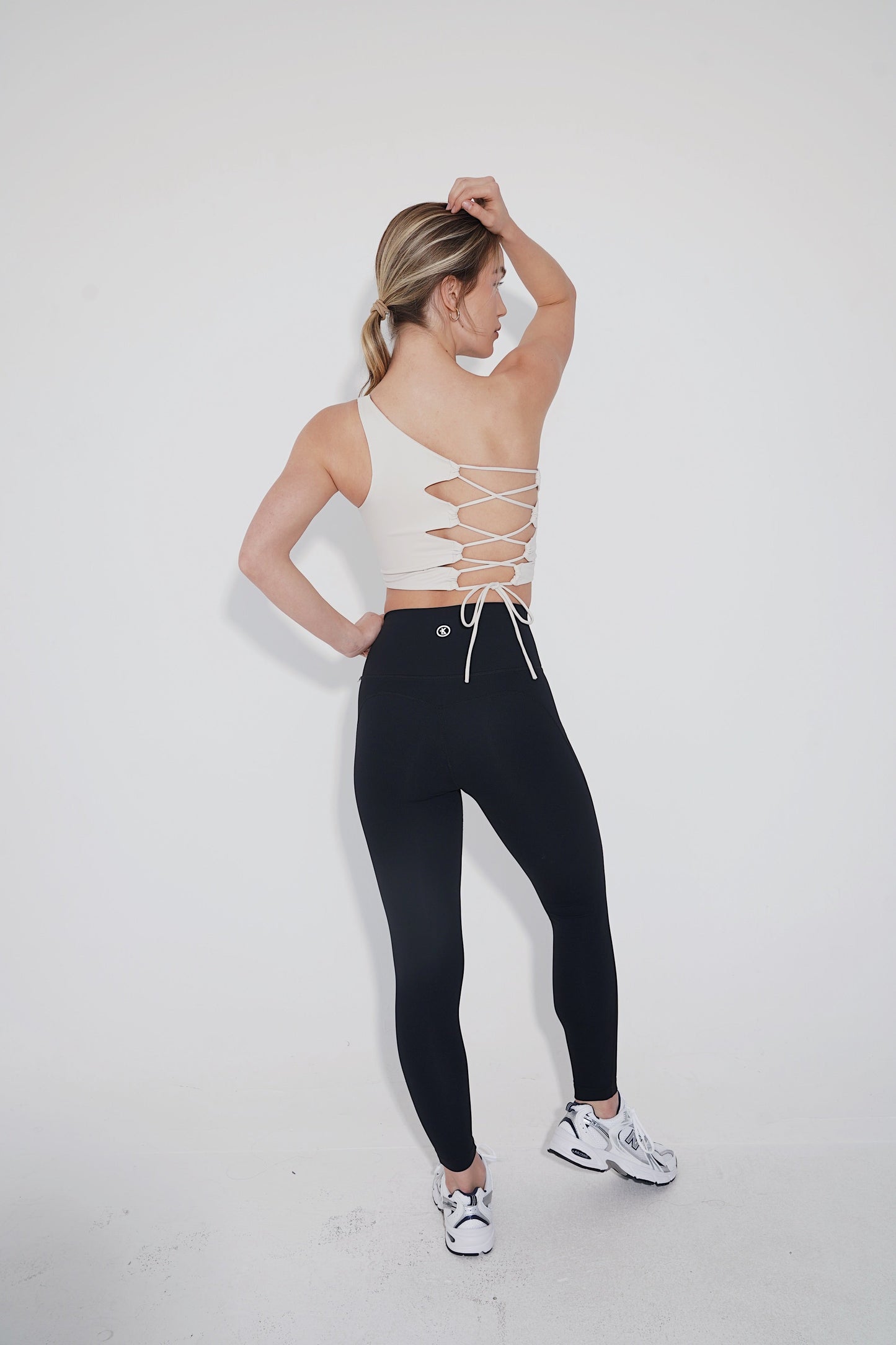 I Am Wise Tie up Bra in Ivory - Fitness, Yoga