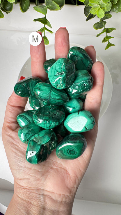 Malachite Tumble for Self-Transformation, 3 Size Options