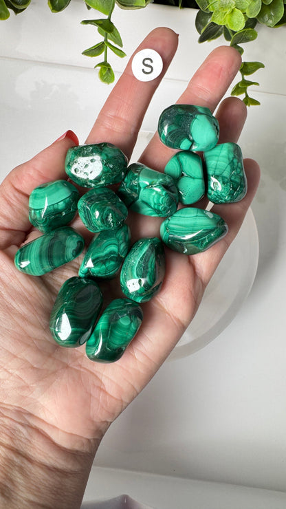 Malachite Tumble for Self-Transformation, 3 Size Options