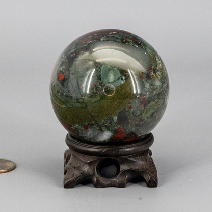 African Bloodstone Sphere w/t Stand 70mm