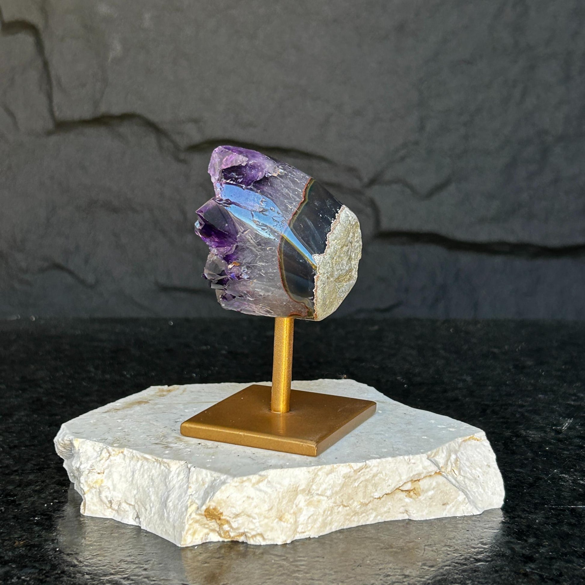 Amethyst crystal with stand 