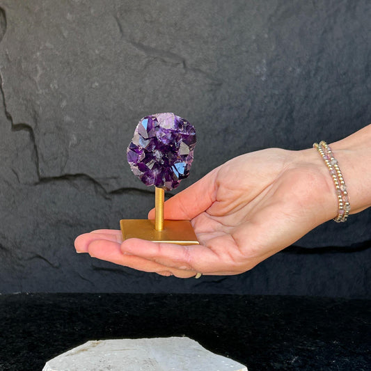Natural amethyst geode galaxy crystal
