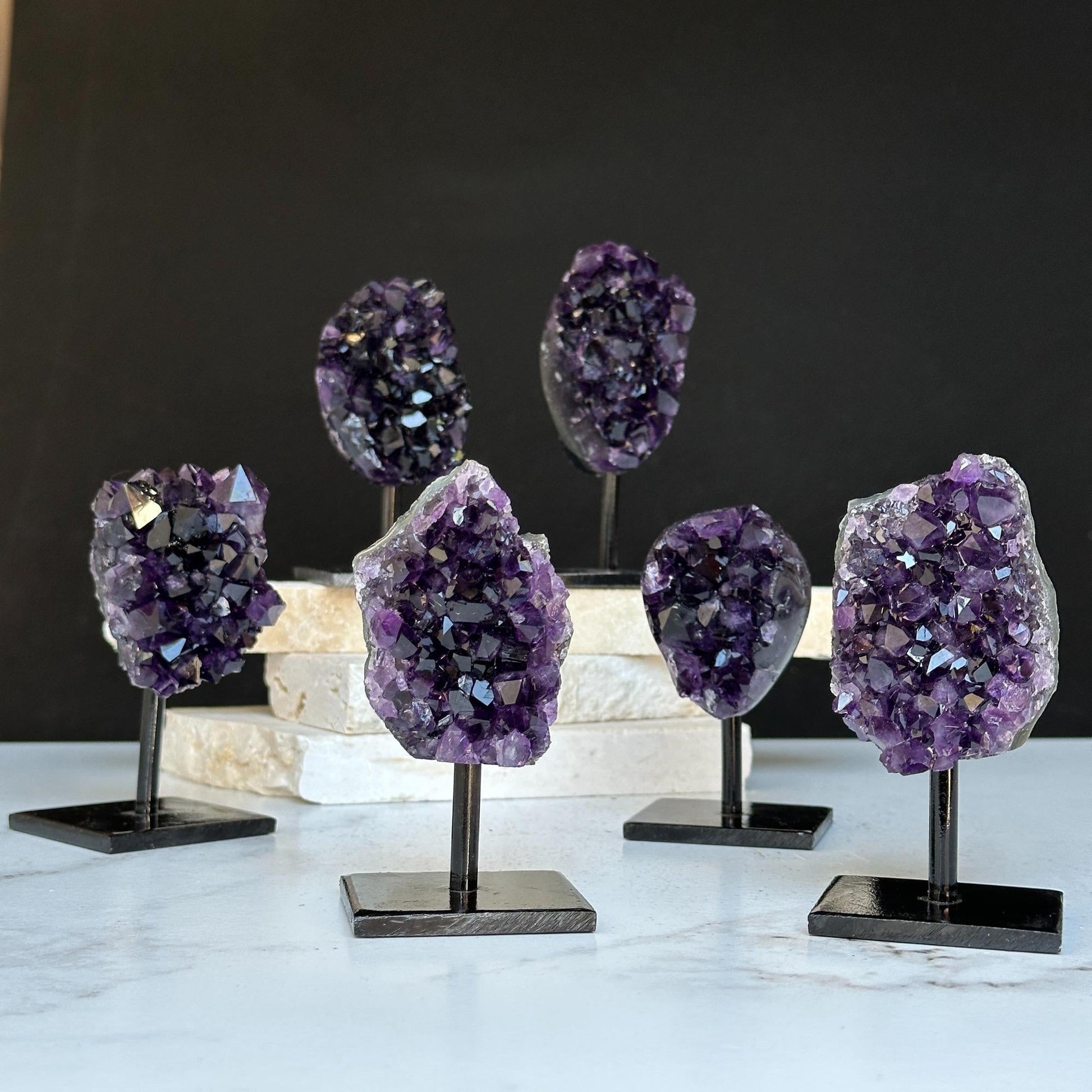 Natural amethyst geode galaxy crystal