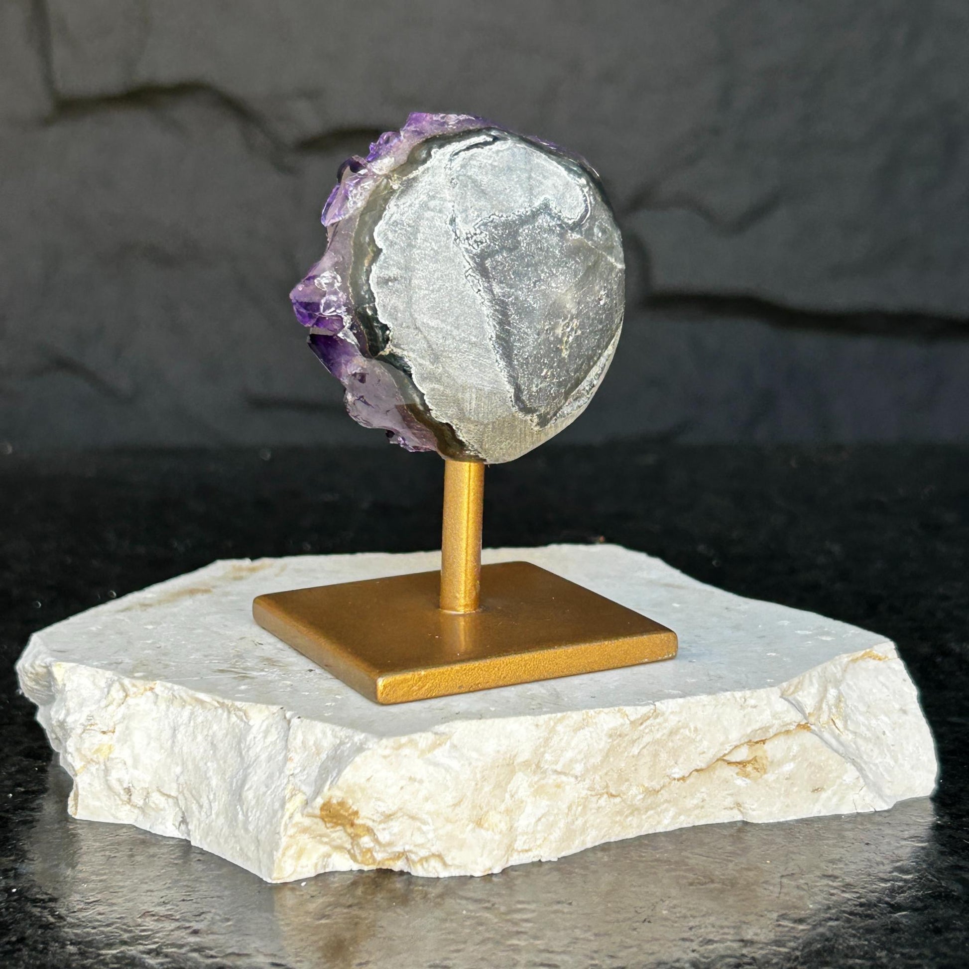 Natural amethyst geode galaxy crystal