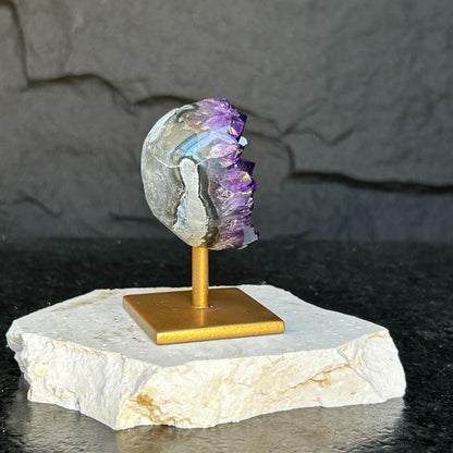 Natural amethyst geode galaxy crystal