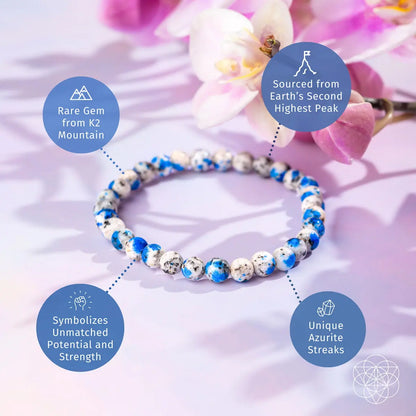 Rare K2 Stone Bracelet of Spiritual Adventure | 6mm Conscious Items