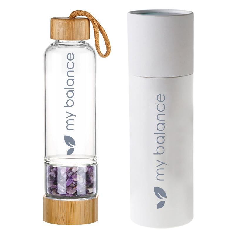Borosilicate Glass Bottle with crystal 