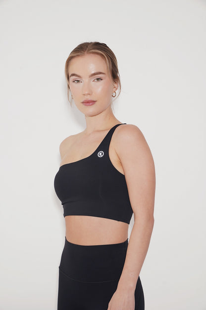 I Am Wise Tie up Bra in Black - Fitness, Yoga