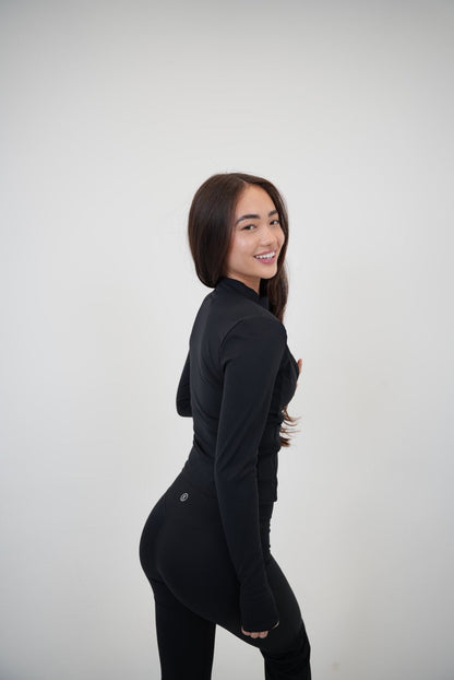 I Live in Luxury Black Perfect Fit Jacket - Fitness, Yoga