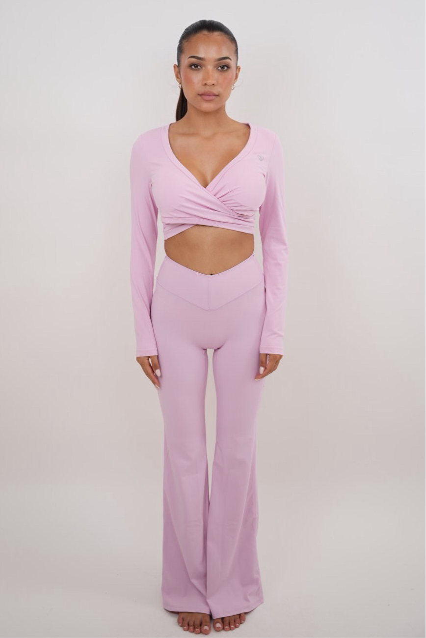 I Am Present Pink Elegant Top - Fitness, Yoga