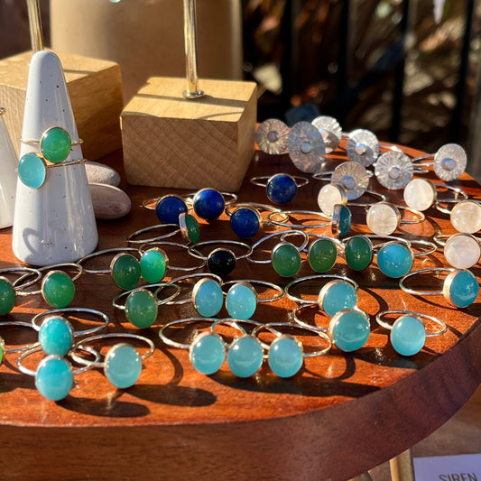 AQUA CHALCEDONY MAR RING