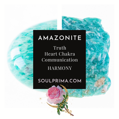 Amazonite Palm Stone for Truth and Harmony XL