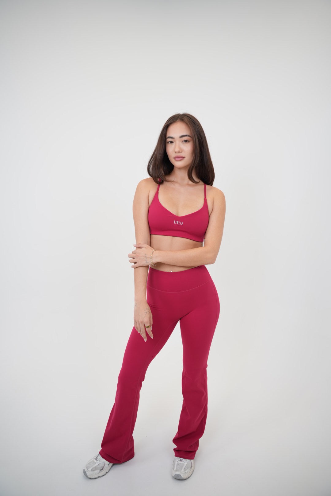 I Live in Luxury Red Flare Pant - Fitness, Yoga