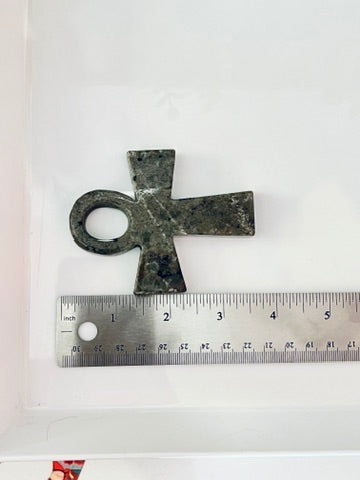 Larvikite Ankh for Soul Work, 3.5 Inch