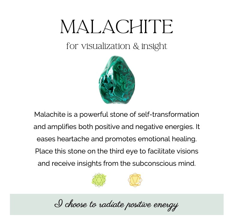 Malachite Tumble for Self-Transformation, 3 Size Options