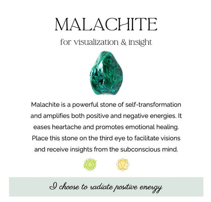 Malachite Tumble for Self-Transformation, 3 Size Options