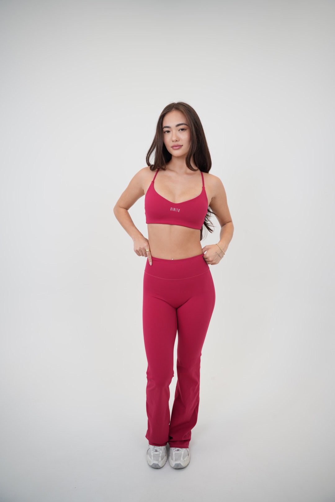 I Live in Luxury Red Flare Pant - Fitness, Yoga