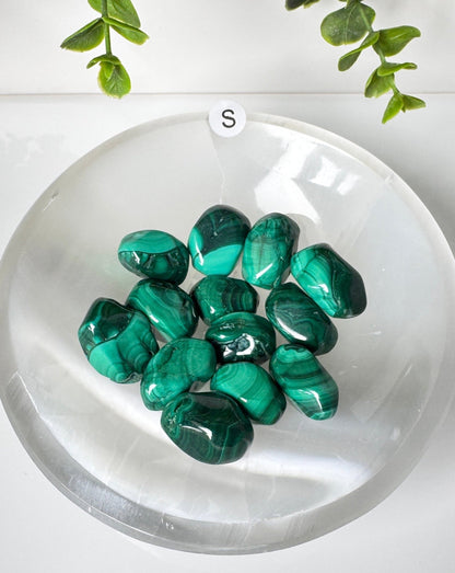 Malachite Tumble for Self-Transformation, 3 Size Options