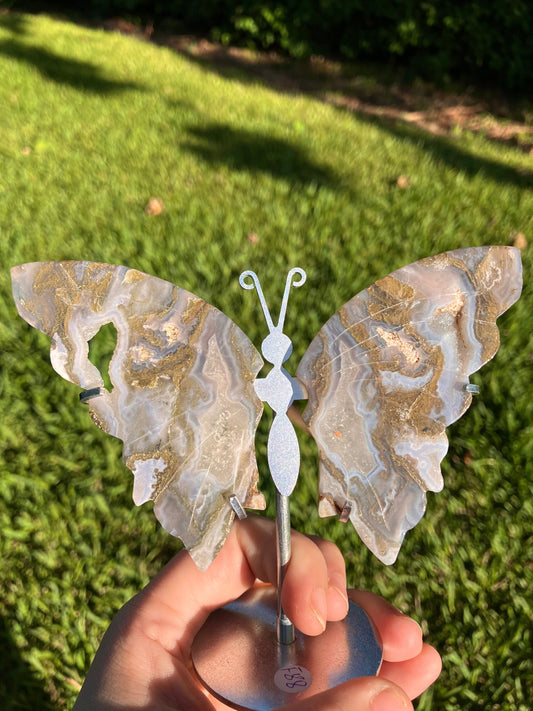 Moss Agate Butterfly