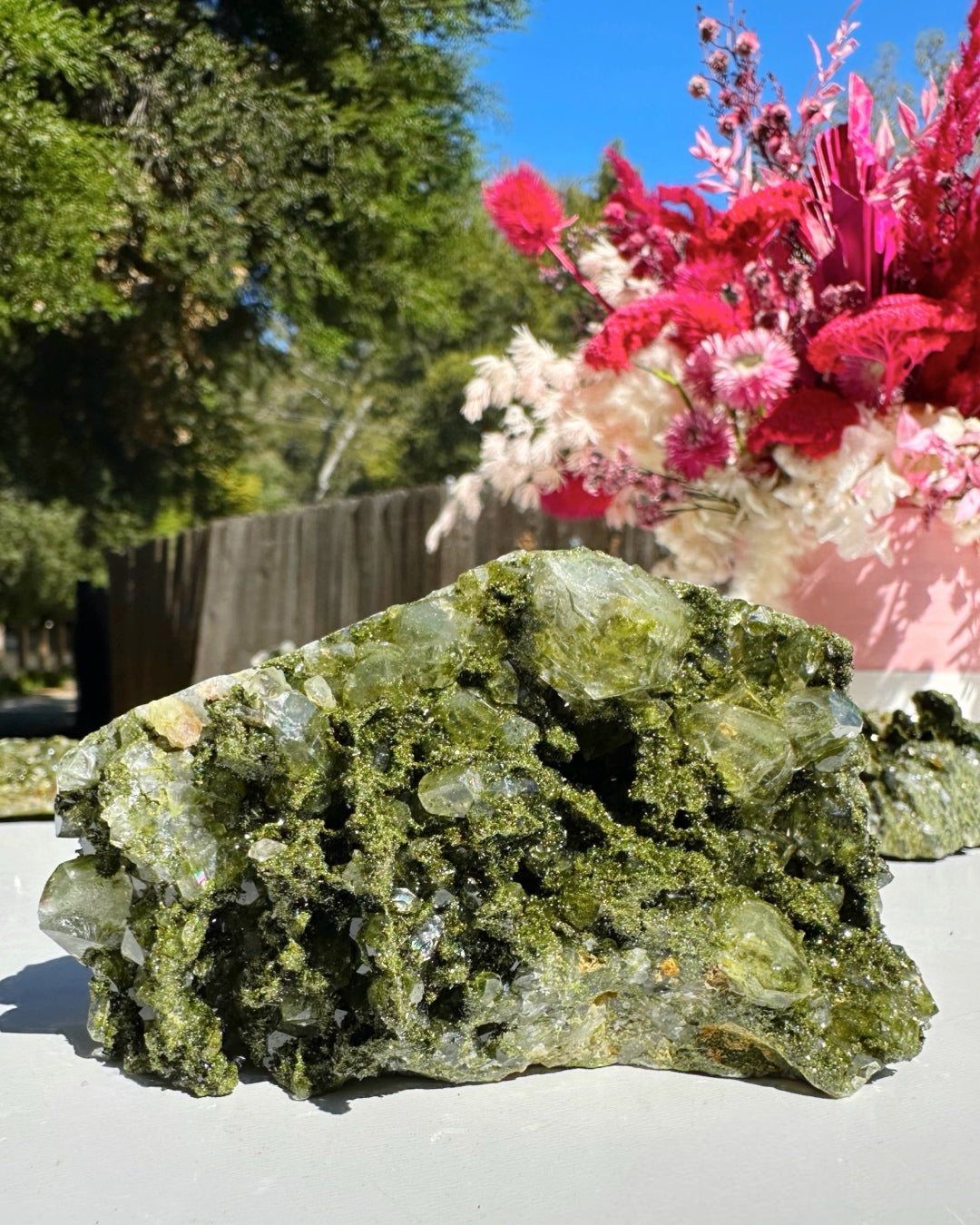 Epidote Quartz Cluster