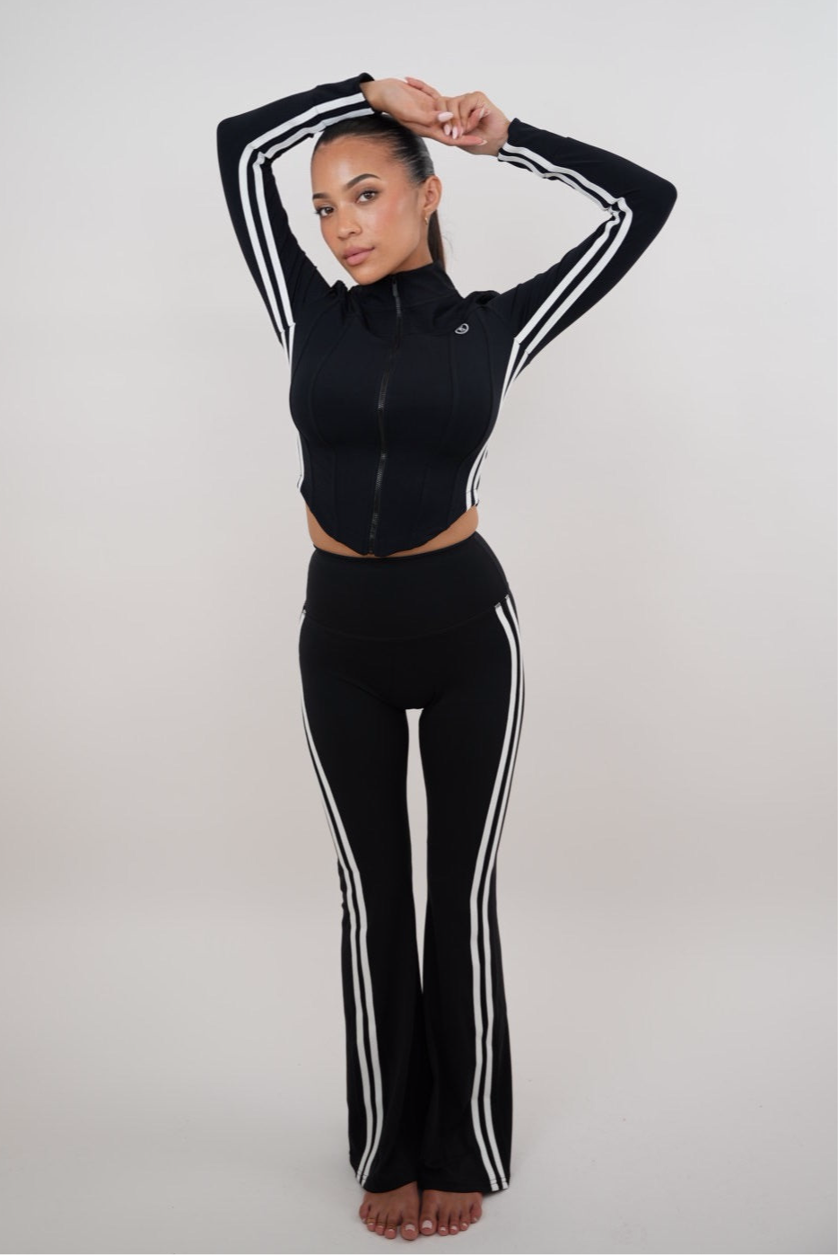 I Am Motivated Black Flare Pant - Fitness, Yoga